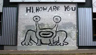 "Hi How Are You" mural in Austin, Texas