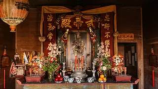 Altar at the Kwai Tai Temple in Mendocino, Ca. 