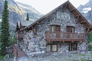 The Sperry Chalet in Glacier National Park before the fire destroyed its roof.
