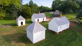 Slave cabins on Montpelier's South Yard.