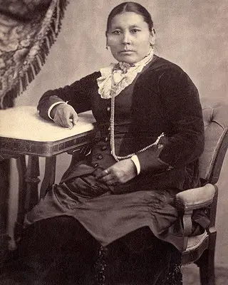 Portrait of Amache Prowers, seated, 1860-1863.